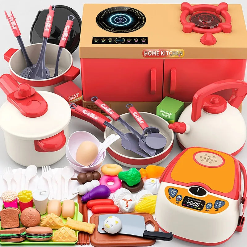 Conjunto de Brinquedos de Cozinha Infantil - 70 Peças com Utensílios de Simulação para Meninos e Meninas 🍽️🎉