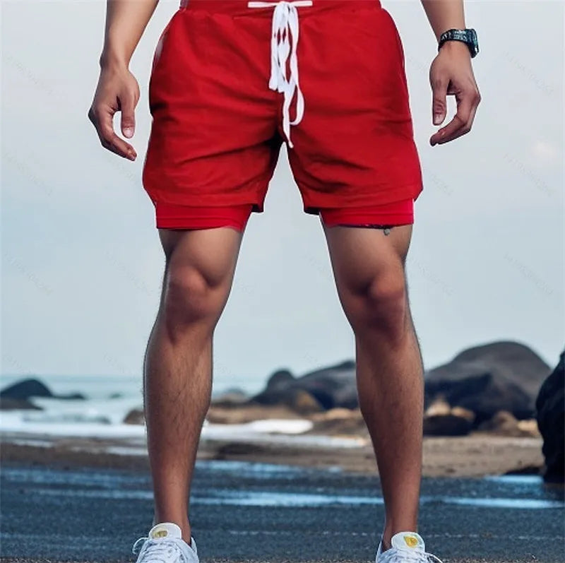 Shorts Atleta Estilo - Casual, Estampado, Modelagem Regular, Cordão Ajustável