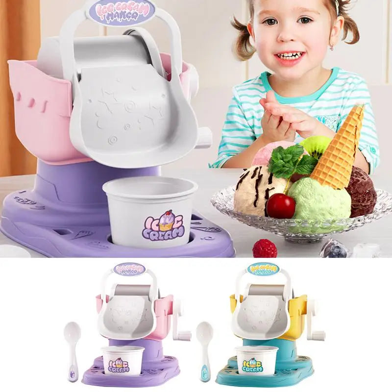 Máquina de Sorvete Infantil - Maker de Sorvete Manual para Crianças, Faça Sorvete Rápido e Fácil 🍨✨