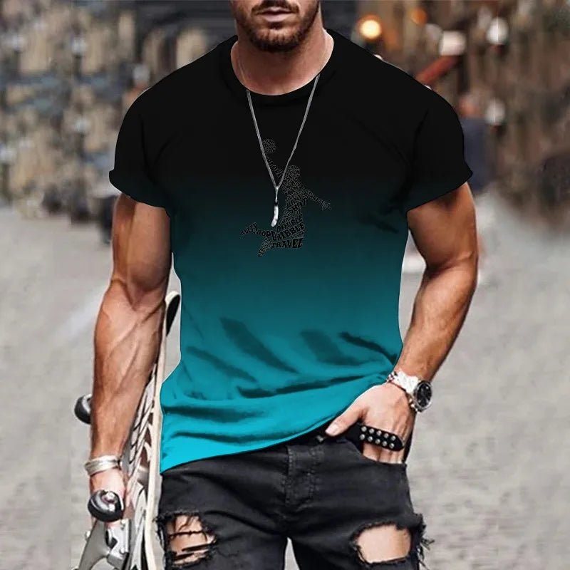 Camiseta Masculina Estilo Ombre “Freedom” - Conforto e Estilo para o Verão