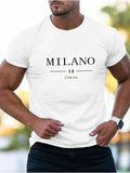 Camiseta Masculina MILANO - Algodão Confortável - Estampa Itália