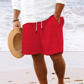 Shorts Cargo Masculino Comfort Fit - Cós Elástico, Cordão e Bolsos Laterais, Ideal para o Verão