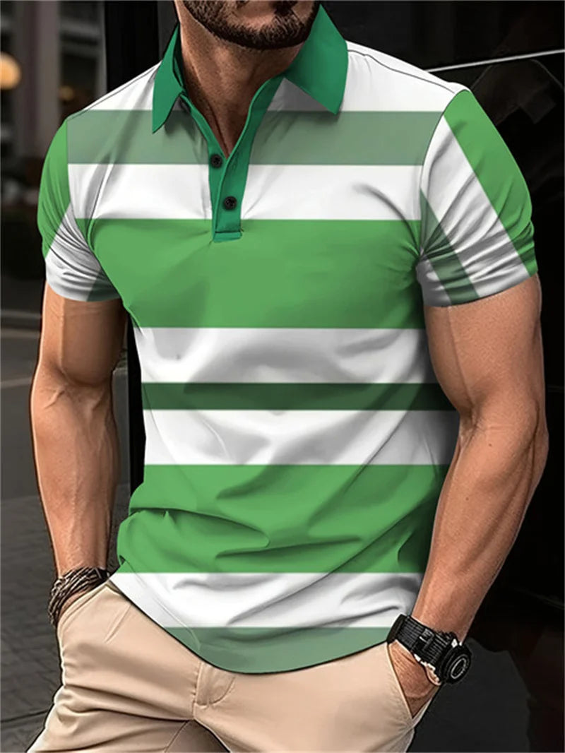 Camisa Polo Masculina Listrada Digital 3D - Manga Curta