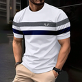 Camiseta Casual Masculina Listrada - Estilo Urbano e Confortável para o Verão