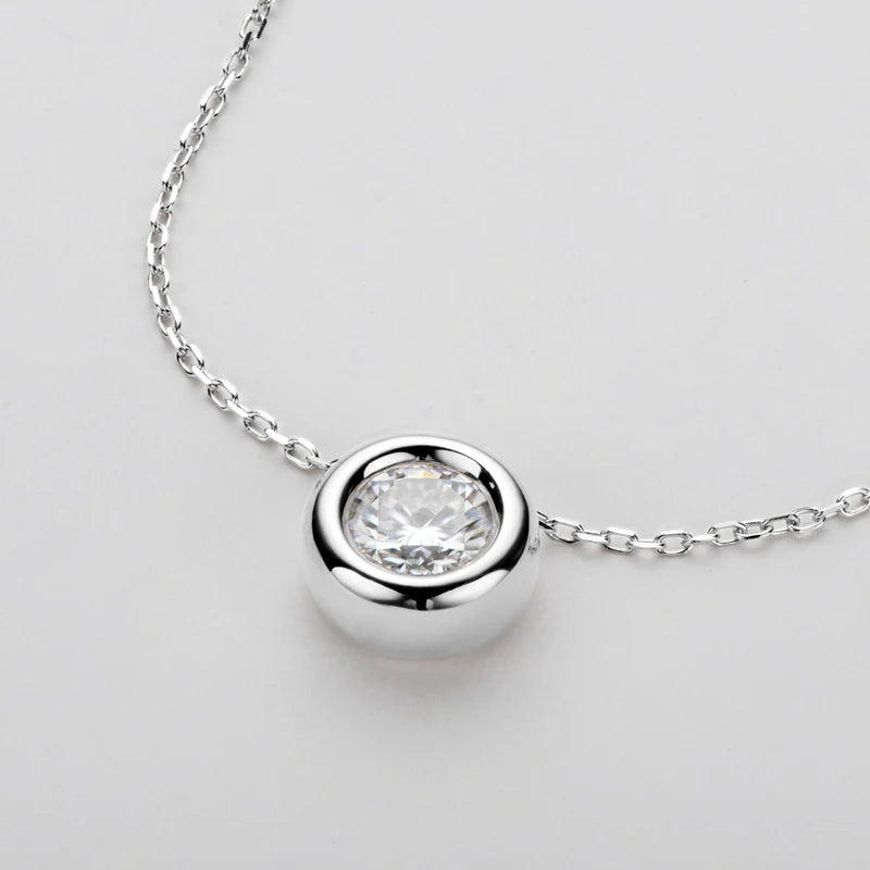 Colar Moissanite Certificado 1ct - Brilho Diamante Incomparável | Prata Esterlina 925 - Presentes Exclusivos!