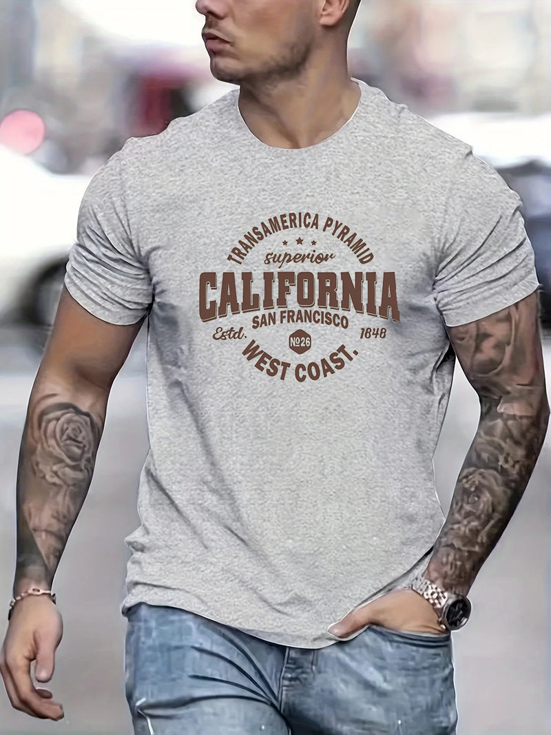 Camiseta Masculina Costa Oeste Califórnia - Algodão Confortável