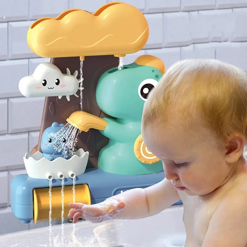 🦖 Brinquedo de Banho Infantil - Dinossauro e Animais com Spray de Água e Roda d’Água 🚿✨