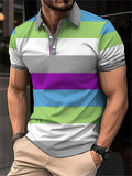 Camisa Polo Masculina Listrada Digital 3D - Manga Curta