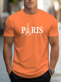 Camiseta Masculina Paris - Estilo Casual, Leve, Gola Redonda, Respirável e Estampa 3D