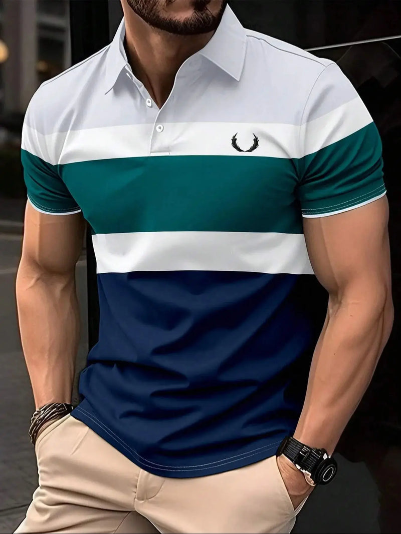 Camisa Polo Masculina 3D - Estampa Moderna com Gola Redonda - Casual e Confortável