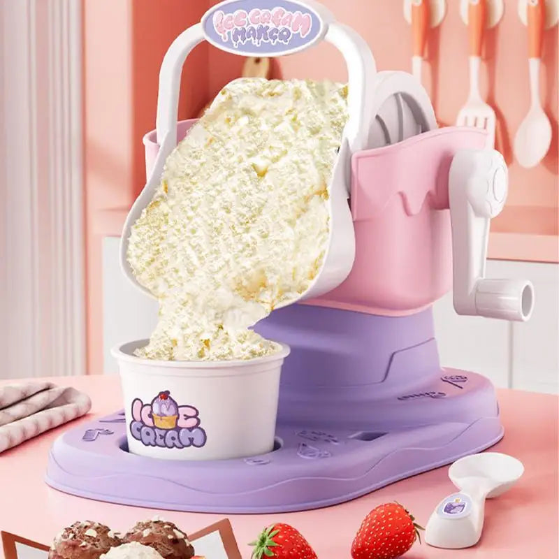 Máquina de Sorvete Infantil - Maker de Sorvete Manual para Crianças, Faça Sorvete Rápido e Fácil 🍨✨