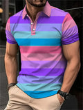 Camisa Polo Masculina Listrada Digital 3D - Manga Curta