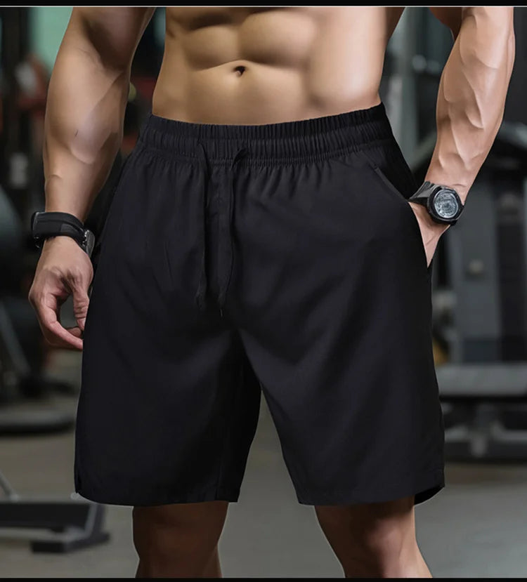 Shorts Masculino Fitness Rápida Secagem - Cós Elástico, Bolsos, Ideal para Corrida e Atividades Esportivas