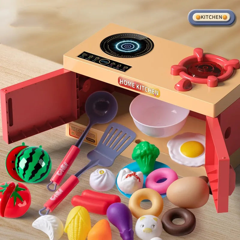 Conjunto de Brinquedos de Cozinha Infantil - 70 Peças com Utensílios de Simulação para Meninos e Meninas 🍽️🎉