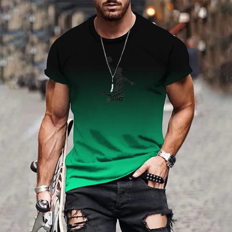 Camiseta Masculina Estilo Ombre “Freedom” - Conforto e Estilo para o Verão