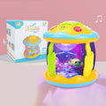 Brinquedo Musical para Bebês - Projetor Giratório de Luz Oceânica com Música e Efeitos Visuais 🐬✨