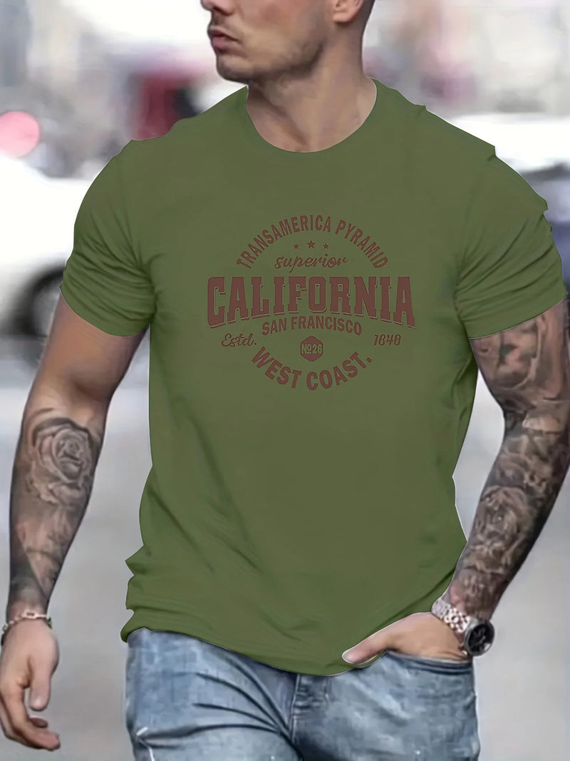 Camiseta Masculina Costa Oeste Califórnia - Algodão Confortável