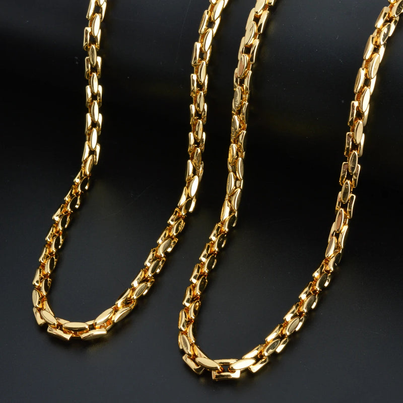 Colar Corrente Hiphop Ouro 18k Banhado – Acessório Moderno para Homens e Mulheres