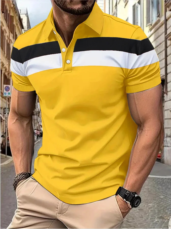 Camiseta Masculina Listrada de Manga Curta - Estilo Casual e Elegante