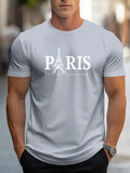 Camiseta Masculina Paris - Estilo Casual, Leve, Gola Redonda, Respirável e Estampa 3D