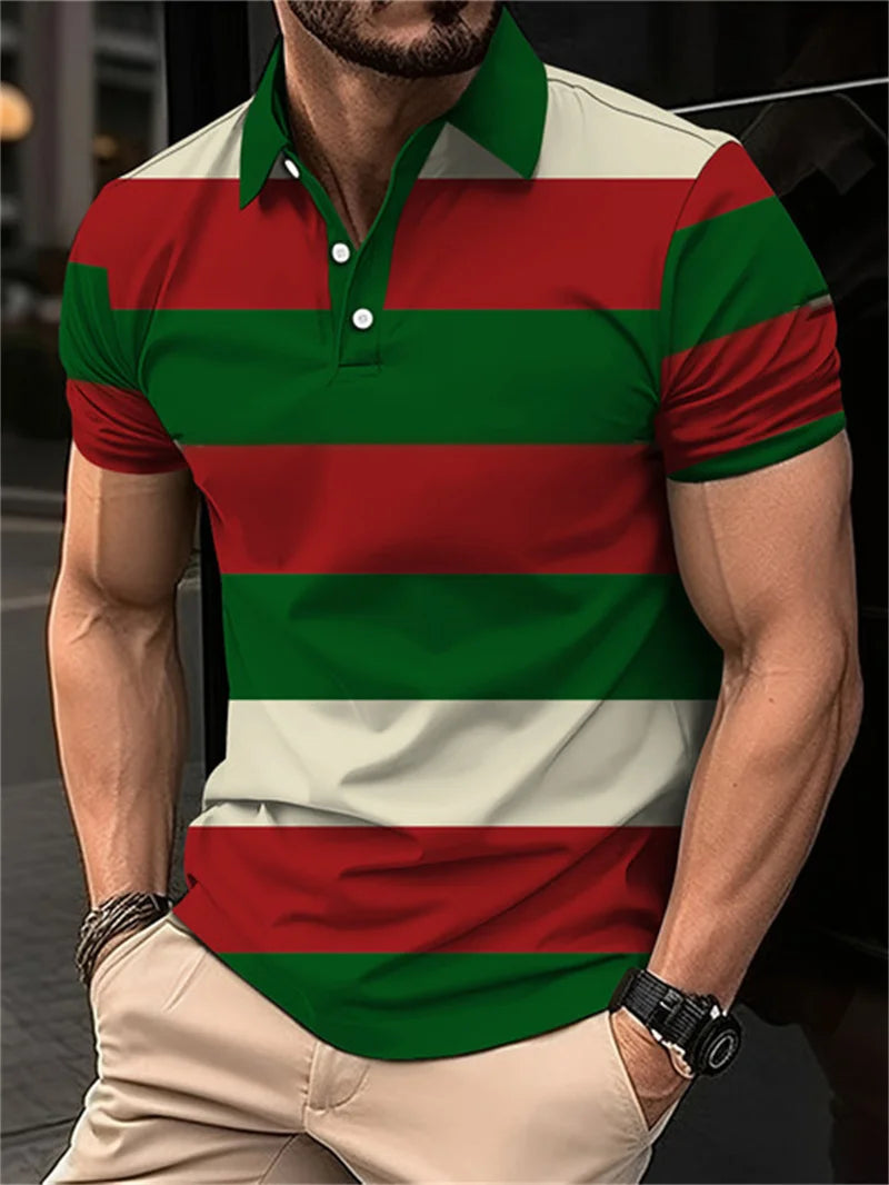 Camisa Polo Masculina Listrada Digital 3D - Manga Curta