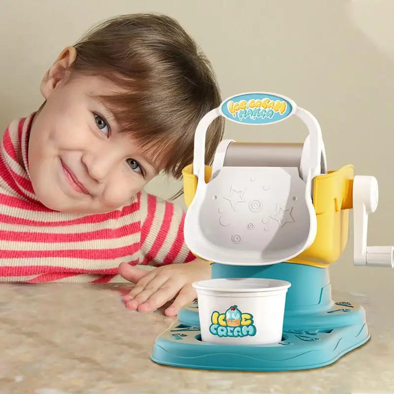 Máquina de Sorvete Infantil - Maker de Sorvete Manual para Crianças, Faça Sorvete Rápido e Fácil 🍨✨