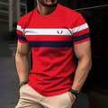 Camiseta Casual Masculina Listrada - Estilo Urbano e Confortável para o Verão